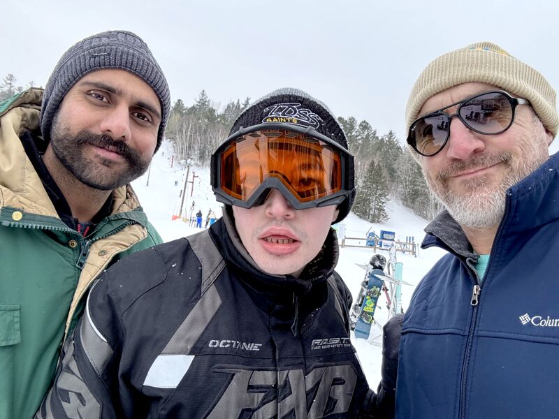 CJ and Alby on the bridge