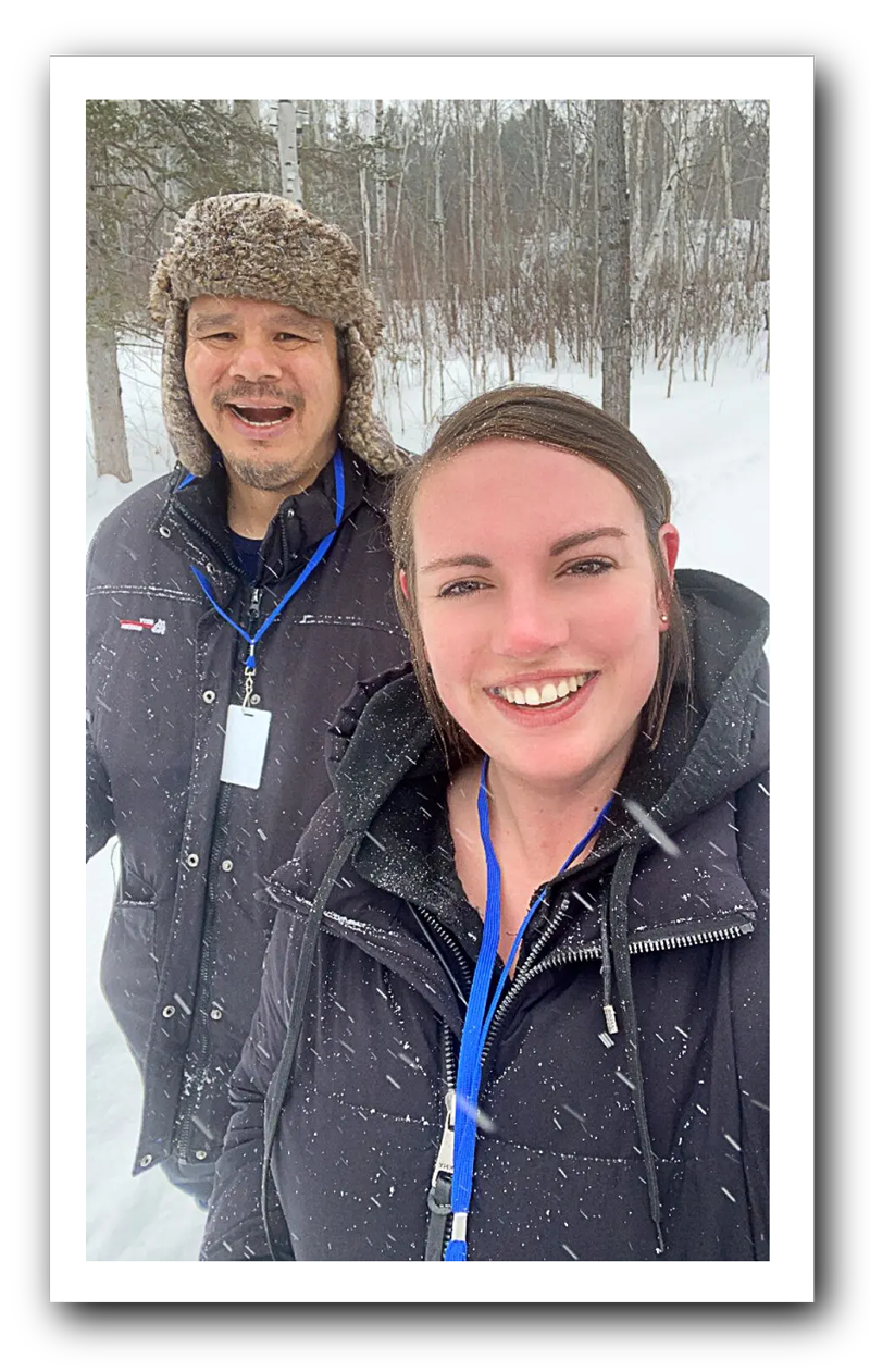 Photo of KB in the park in winter